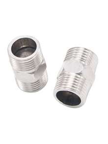 1pc Universal 1/2" Stainless Steel Threaded Quick Connect Fitting, Leak-Proof Water Pipe Connector