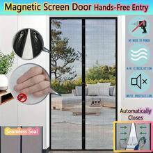 1pc Hands-Free Screen Door, Home Anti-Mosquito And Insect Repellent Magnetic Door Curtain, No Drilling Required And Easy To Install, Ventilation And Breathable Screen Door, Home Decoration Door Curtain - Multicolor - View 1