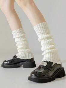 1 Pair Women's Versatile Sock Liners, Soft & Breathable Warm Leg Warmers For Winter Christmas Gift - Multicolor - View 5