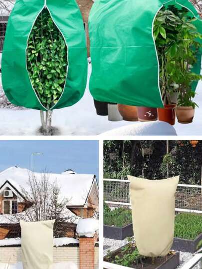 Vinterfilt för växter: Förtjockt non-woven frostskydd med termisk och fuktkontroll. Håller buskar, rosor och ömtåliga växter i minusgrader.