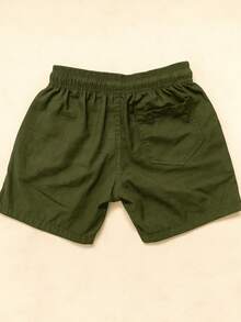 Kit Of 2 Premium Linen Shorts Maurucinho Men's Linen Shorts Kit Of 2 Bermuda Shorts Summer End Of Year - 軍綠色 - 查看 5