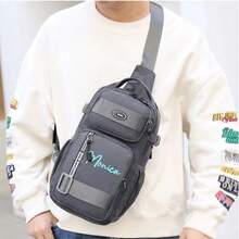 Customized Text, Personalized Name Men's Chest Bag, Custom Halloween Cartoon Cute Large Capacity Men's Waist Bag, Personalized Travel Cycling Hiking Bag, Office Commute Fashion Shoulder Bag, New Casual Men's Chest Bag, Convenient Outdoor Shoulder Bag Backpack, Large Capacity Couple Messenger Bag, Suitable For Work, Hiking, Travel, Outdoor Sports, As A Gift For Father, Family, Friends, Brothers, Boyfriend