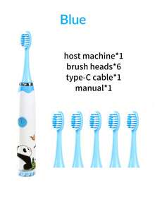 1 件电动牙刷，电池供电，1 键 1 速 / 可充电，1 键 4 速，配有 6 个刷头