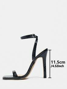 Jin Bei Qi 春夏女士高跟凉鞋 - 黑色 - 查看 3