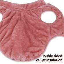 Metglad Giacca per cani, giacca invernale calda per cani, gilet resistente al freddo per cani con bottoni a scatto, gilet in doppio strato di lana adatto per cani di taglia grande, media e piccola - Anguria Rosa - Visualizzare 3