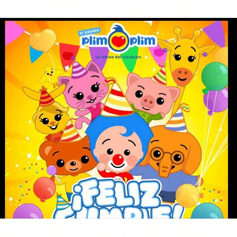 Plim Plim Birthday Party Backdrop For Photography Background Birthday Decor - B - View 1