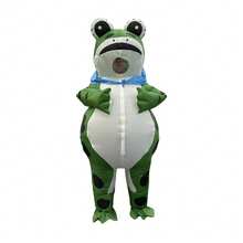 1 pieza Traje inflable de rana divertido, adecuado para fiestas en talla adulta, regalo perfecto, disfraz de fiesta
