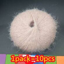 10 Stücke Mohair-Garn, weich & flauschig, geeignet für DIY-Stricken, Häkeln von Pullover, Schal, Strickjacke, Mütze