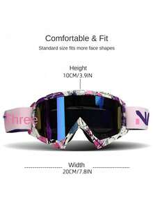 1 Peça Óculos de Esqui Outdoor à Prova de Vento, Óculos de Neve MOTO, Óculos de Ciclismo Outdoor, Óculos de Esqui à Prova de Vento