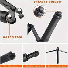 4-In-1 Foldable Camera Monopod With Tripod & Non-Slip Handle - Compatible With Hero 13/12/11/10/9/8/7/6/5/4/3, SJCAM Action Cameras - Adjustable Selfie Stick, Portable Travel Tripod For Vlogging, Photography, Travel Photography Gear, Versatile Camera Support, Durable Construction