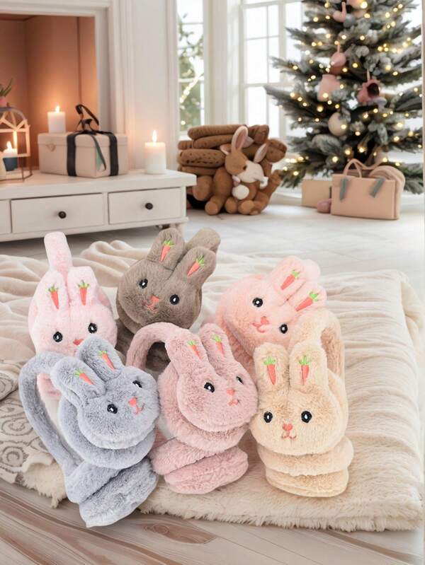 قبعة دافئة بأذن أرنب من القطيفة للنساء - تصميم أرنب جميل، تصميم قابل للطي ناعم، قابلة للغسل باليد لحماية الأذن في الشتاء (وردي، أزرق، أبيض، رمادي، بني) - إكسسوار أنيق ومريح، مناسب لجميع المواسم، دافئ وملائم، زي مسلٍ.