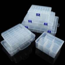 24 Grid DIY Hardware Organizer Box With Lid Plastic Storage Container Jewelry Craft Bead Organizer Transparent Parts Case Tool Box Small Item Stackable Divider Case