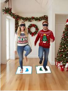 即插即用的游戏垫，游戏玩法简单有趣，工艺精湛，可折叠、可重复使用，非常适合派对娱乐、圣诞节庆祝活动等。