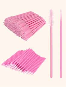 1pc/50pcs/100pcs/200pcs/400pcs/600pcs/800pcs/1000pcs Disposable Micro Applicator Brushes, Suitable For Eyelash Extensions, Pink - Pink - View 21
