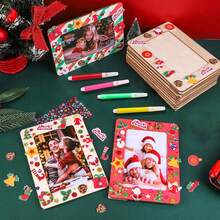 1/2/3 قطعة مجموعة إطار صورة فني لعيد الميلاد، إطار صورة خشبي DIY، إطار رسم للأطفال، المجموعة تشمل الراين ستونز، أقلام مائية، لديكور الإطار والمشاريع الفنية المخصصة، إطار عرض عمودي للمكتب، رسم غير مكتمل وإطار خشبي زخرفي، ديكور المنزل، عرض صورة مخصصة ومشاريع فنية هدايا لعيد الميلاد والتخرج