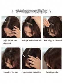 Children's Clip-On Bangs Wig With Sideburns, Heat-Resistant Fiber Invisible Air Bangs Extension, 3-Second Invisible, Suitable For Daily, Festival, Party Wear (Black/Brown/Light Brown)