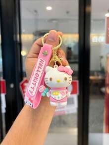 قلادة مفتاح دمية قطة كيوت، قلادة حقيبة دمية كرتونية