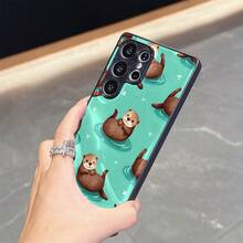 Cute Otter Design Phone Case For  Models in Keywords List Lightweight and Shock-Resistant Won't Turn Yellow Ideal Gift Durable Cover for A54 5G A23 S21 Ultra Note 20 S10 Plus and More Protection - Schwarz - Übersicht 1