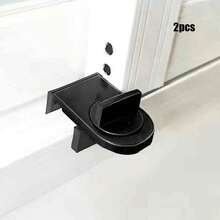 铝合金推拉门窗锁，重型铝制安全锁，可调节推拉门窗防盗锁楔，加强防盗，家庭保护限制器，可调节推拉门窗防盗锁插头，推拉门固定夹，推拉门锁，具有防夹、防盗、防坠落功能和锁，用于家庭安全