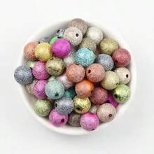 4/6/8/10/12/14/16/20mm Perline rotonde in plastica mista di colori, perline distanziatrici lucide, adatte per la realizzazione di gioielli fai-da-te, bracciali, collane, orecchini, materiali artigianali eleganti, regali per le vacanze, progetti artistici creativi