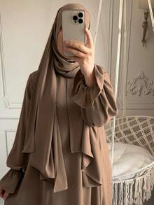 1pc Hijab Nida Fabric, Skin-Friendly & Breathable, Suitable For Women To Wear Casually In Any Occasion, Abaya