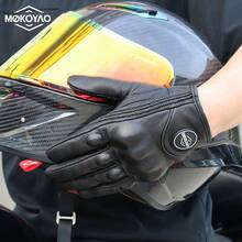 ALPINES FOX New Motorcycle Cycling Gloves Black Summer Leather Motocross Scooter Gloves Retro Biker Touchscreen Motorcyclist Gloves