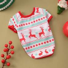 Christmas Style Breathable Vest Sweatshirt Pet Clothing For Dogs, Spring/Summer