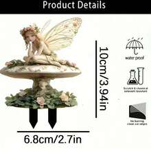 Enchanting Fairy Mushroom House Summer Garden Logo Set - 0.3 Cm Thick Acrylic Outdoor Decoration, Potted Landscape Ornament, Romantic Bohemian Style, Multi-Functional Courtyard Artwork, An Ideal Choice For Christmas Gift. Suitable For Garden Decoration, Wedding Decoration, And Home Decoration. - Multicolor - View 10