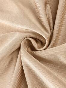 BIUBIU 大码女式不对称领长袖连衣裙，休闲通勤商务情人节派对礼服，适合日常穿着，优雅春季款 - 淺卡其色 - 查看 7