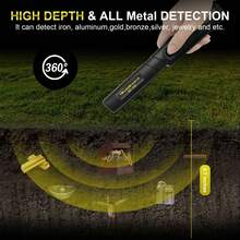 Treasure Hunter GT110 Handheld Metal Detector With Pinpointing Function, Scratch-Resistant Metal, Waterproof, 360 Degree Scanning - Black - View 4