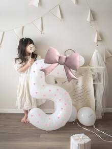 套装包含：1 个 40 英寸白色数字铝箔气球、1 卷心形贴纸 + 胶水，适用于婚礼、生日、周年纪念、毕业典礼、夏季派对装饰。 - 彩色 - 查看 6