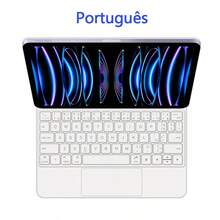 Clavier magique avec étui support compatible avec iPad/Air/Pro 2018-2025 10,9''/11''/12,9''/13'' Tablette Étui intelligent magnétique Folio Pavé tactile sans fil Rétroéclairage coloré Multi-Touch Étui de tablette Bluetooth - iPad Air 11'' (M3/M2) - Voir 13