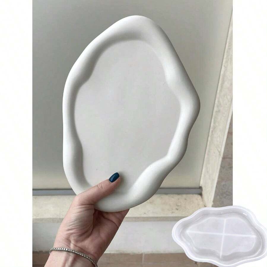 Cloud-Shaped Silicone Tray Mold - Asymmetrical Resin, Concrete & Plaster Casting Mould For Jewelry Trays, Trinket Storage & Home Decor Crafts