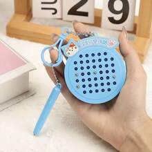 1pc Creative Cartoon Cat Magnetic Steel Ball Painting Board Keychain, Practical Bag Pendant Magnetic Steel Ball Painting Board Keychain, Fun Stress Relief Toy