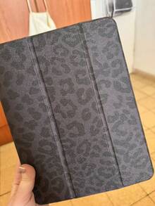 Cheetah,Leopard Print 1pc Black Leopard Print Tablet Protective Case With Pen Slot, Anti-Drop, Support Sleep/Wake, Compatible With Samsung, And IPad - Multicolor - View 7