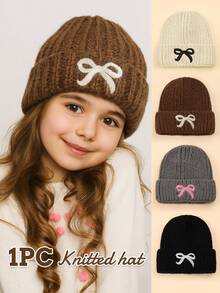 1 pieza Gorro de punto con doble pompón de animal de dibujos animados para niños, gorro de punto súper adorable y cálido para niños y niñas pequeños, adecuado para uso al aire libre en otoño/invierno, gran regalo para cumpleaños y festividades - Multicolor - Ver 1