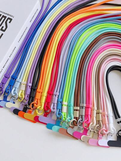 1pc Adjustable Lanyard With Buckle, Anti-Lost Strap For Phone, Camera, Bag, Cup, Versatile Shoulder/Halter With Clips