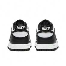 Nike Dunk "Black" Leather Retro Casual Panda Low-Top Kids' Sneakers With Anti-Slip, Shock Absorption, Lightweight And Cushioning, Black And White - Black and White - View 5