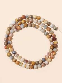 Cuentas de piedras naturales, cuentas sueltas de obsidiana, jade birmano, ojo de tigre, redondas y lisas, piedras preciosas de curación de energía para hacer joyas, pulseras y collares DIY