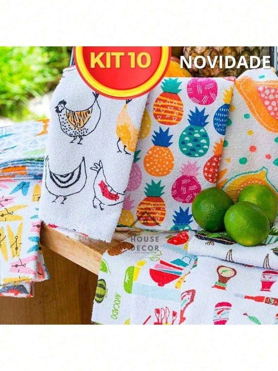 10 Pieces New Terry Cloth Dishcloth Wholesale - 杏色 - 查看 1