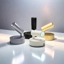 LED Magnetische Wandleuchte, USB-Aufladung, Drei-Farben-Touchschalter, einstellbare Helligkeit, geeignet für Schlafzimmer, Esszimmer, Party, Ausstellung, Kunstdekoration, Dekorative Spotleuchte, Wandspotleuchte, perfekt als Geschenk