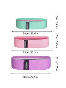 瑜伽阻力带，便携式健身锻炼设备，用于全身健身、臀部、腿部和手臂伸展，在家进行瑜伽和普拉提锻炼，健身房和户外锻炼，适合肌肉伸展、锻炼，非常适合灵活性和机动性 - 彩色 - 查看 3