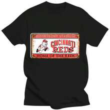 Cincinnati Reds Metal Sign CINCINNATI REDS Riverfront Stadium Sign Baseball Cincinnati Reds Wall Decor Cincinnati Reds Vintage - Black - View 1
