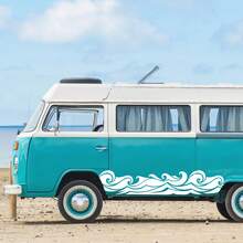 Ocean Flag Vinyl Decals, Banner Decals, Ocean Decals, Ocean Decals, Nature Decals, Car Decals - one-size - View 2