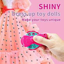 1 Stück Mädchen Diamant Haarstyling Set, DIY Verkleidungsspielzeug, Diamant Haaraccessoire mit Stylingwerkzeugen, Brillant Serie, Geburtstag, Halloween, Weihnachten, Thanksgiving Geschenk für Mädchen (Einige Accessoires Farbe zufällig)