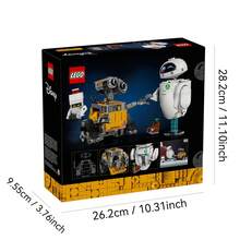 LEGO 与皮克斯 Wall-E 与 EVE 拼搭套装，适合成人（18 岁及以上） - 粉丝的家庭办公室、书架或房间装饰 - 男士和女士的礼物 - 43279