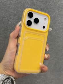 حافظة هاتف بلون الحلوى وفتحات بطاقة متوافقة مع أيفون 17 برو، 17 برو ماكس، 17 إير، 17، 16، 15، 14، 13، 12، 11 برو ماكس، 16 بلس، غطاء ناعم شفاف مقاوم للصدمات