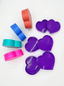 3pcs/Set Diamond Painting Tray, Storage Box Tool Kit, Heart-Shaped Diamond Tray & Diamond Box