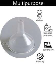 4/1pc/ Three Pieces Set (Including Test Tube And Dropper) Kitchen Funnel Filling Bottle, Water Bottle Funnel Can Be Used For Liquids And Powders, Small Funnel Suitable For Kitchen Juice, Laboratory Skin Care, Toner, Essential Oil, Reusable, Kitchen Small Tools