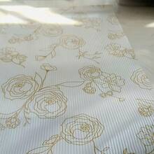 Golden Floral EVA Non-Adhesive Shelf Liner Roll - Waterproof, Non-Slip Cabinet And Drawer Mat For Kitchen, Bathroom, And Pantry Organization